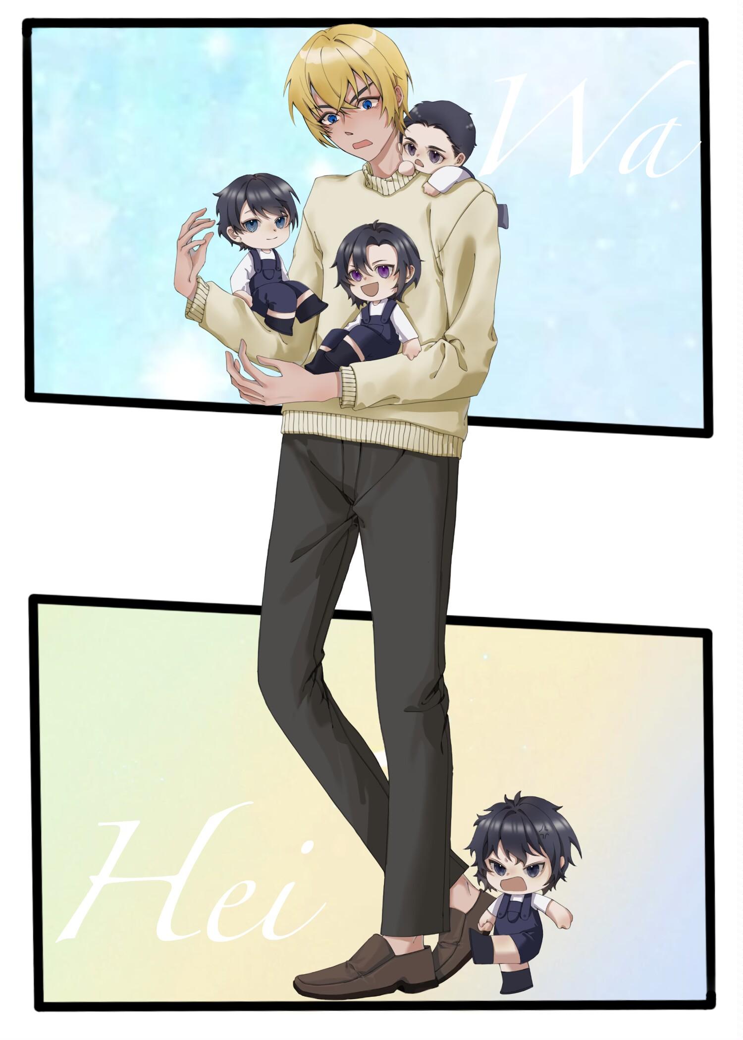 给名柯直播四个娃娃的日常