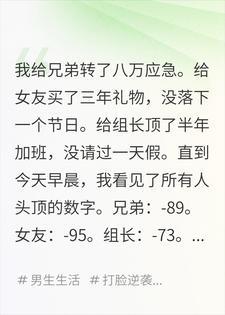 我能看见所有人头顶的数字,给了八万的兄弟是负89